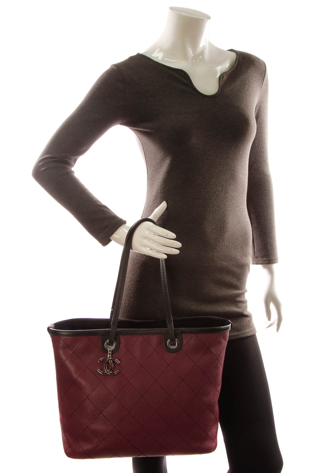 Shopping Fever Tote Bag - Burgundy