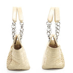 Chanel Shoulder Bag Beige Canvas