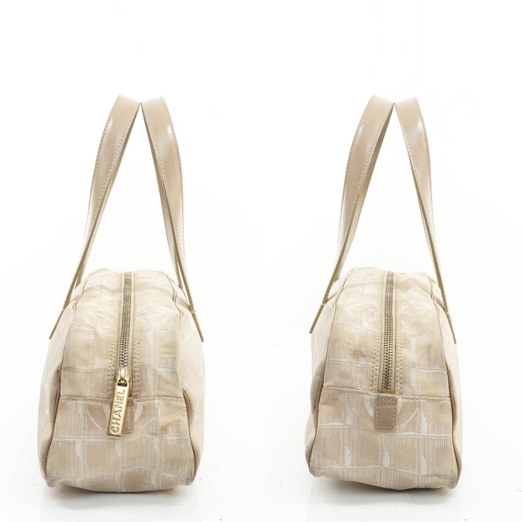 Chanel Travel Line Hand Bag Beige