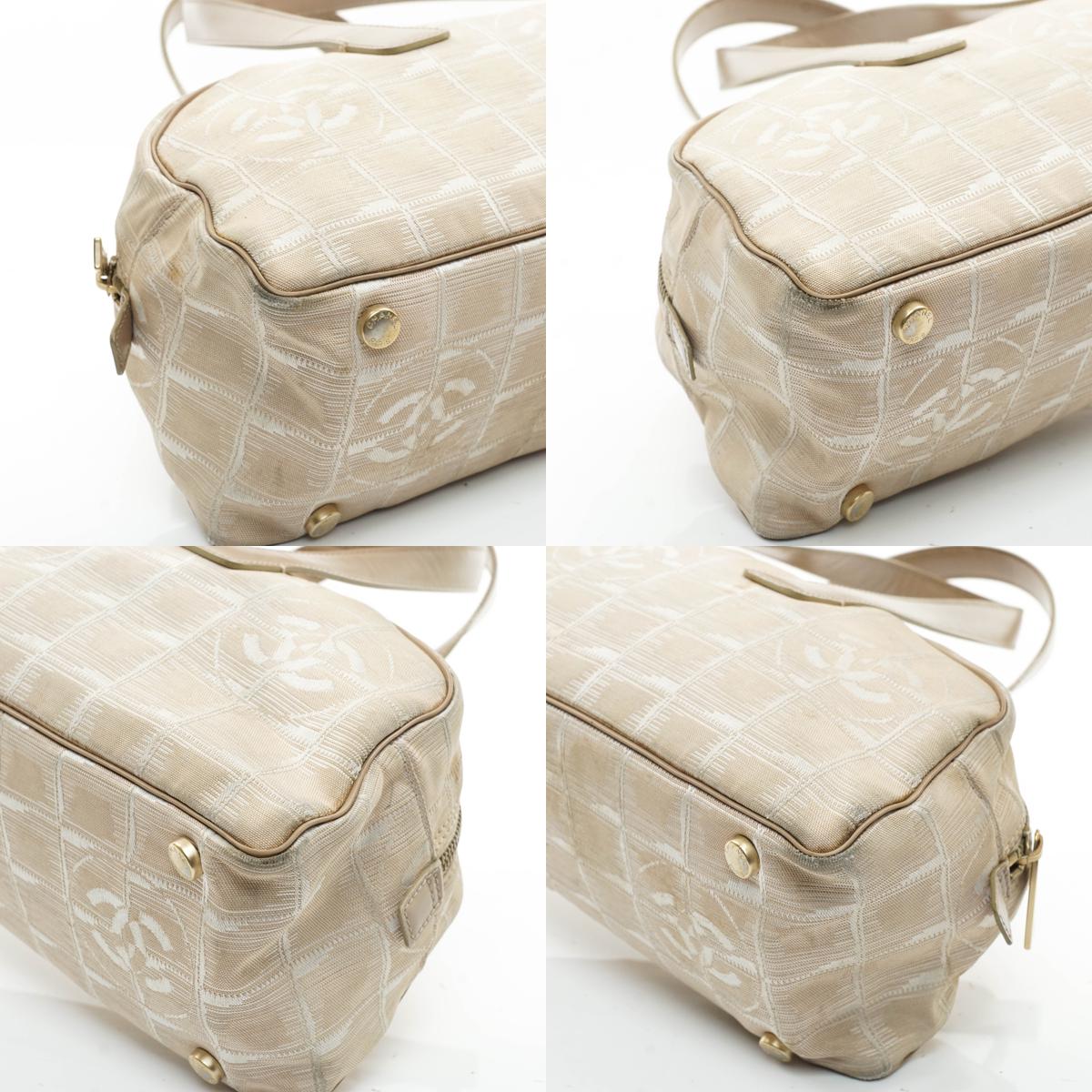 Chanel Travel Line Hand Bag Beige