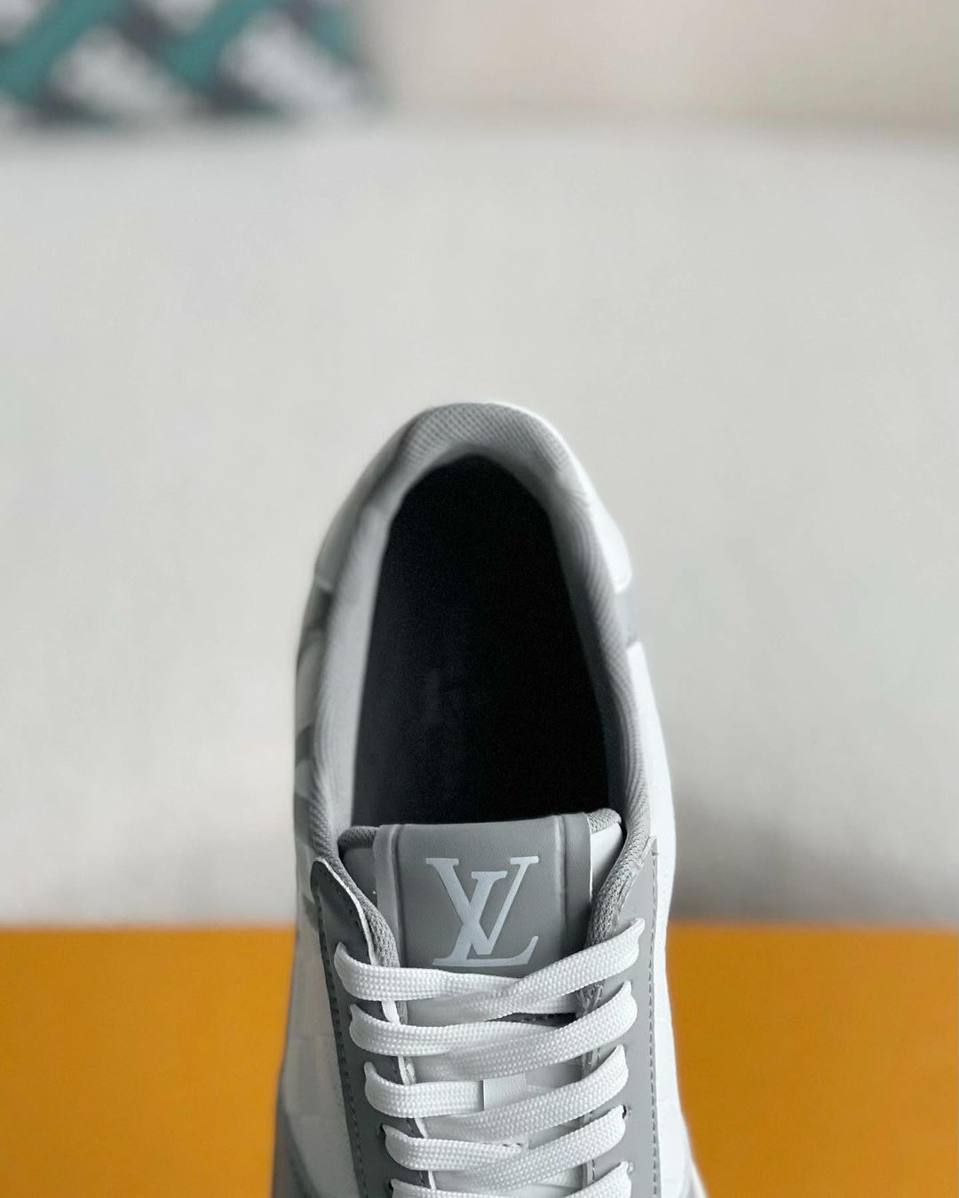 Dior B27 Low-Top Sneaker Grey and White Smooth Calfskin with Black Dior Oblique Jacquard Panel