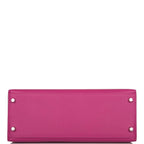 Hermes Kelly 28cm Bi-Color Rose Pourpre and Rose Jaipur Epsom Sellier Brushed Palladium Hardware