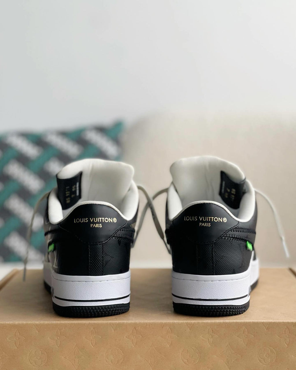 Louis Vuitton X Nike Air Force 1 Low Black White Sneaker