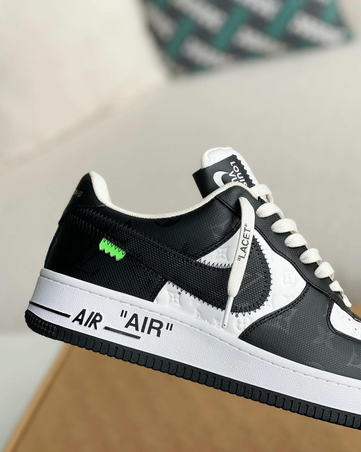 Louis Vuitton X Nike Air Force 1 Low Black White Sneaker
