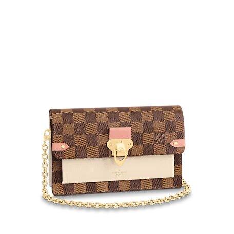 Louis Vuitton  VAVIN CHAIN WALLET Crème Beige / Vénus Pink