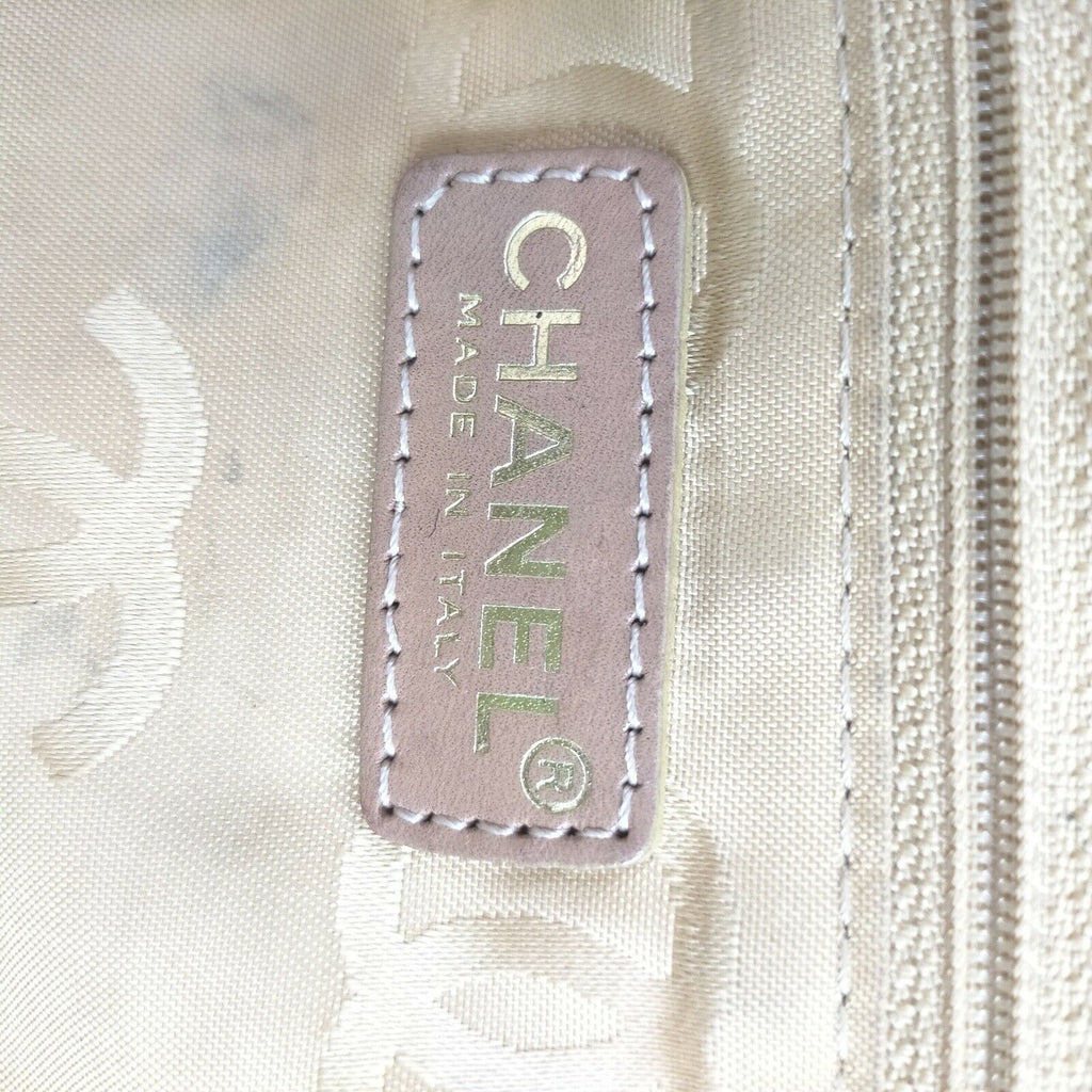 Chanel Tote Bag Beige Leather