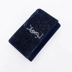 Saint Laurent Monogram Kate Crossbody Sequin Flip Black Satin Shoulder Bag