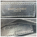 Saint Laurent Monogram Kate Crossbody Sequin Flip Black Satin Shoulder Bag