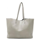 Saint Laurent Bag Shopping Large Monogram Shopper Grey Calfskin Leather Tote