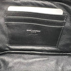 Saint Laurent Camera Lou Grain De Poudre Matelasse Monogram Mini Asphalt Grey Leather Cross Body Bag