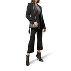 Saint Laurent Camera Lou Grain De Poudre Matelasse Monogram Mini Black Leather Cross Body Bag