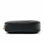 Saint Laurent Camera Lou Grain De Poudre Matelasse Monogram Mini Black Leather Cross Body Bag