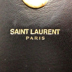 Saint Laurent Cassandre Classic Monogram Tassel Black Suede Clutch