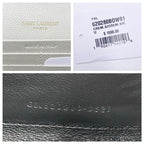 Saint Laurent Chain Wallet Grain De Poudre Mixed Matelasse Triquilt Crema White Leather Shoulder Bag