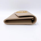 Saint Laurent Clutch Uptown Envelope Beige Leather Cross Body Bag