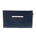 Saint Laurent Envelope Clutch Ysl Monogram Quilted Wallet Black Leather Wristlet