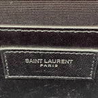 Saint Laurent Monogram Envelope Grain De Poudre Textured Mixed Matelasse Triquilt Medium Red Leather Shoulder Bag