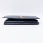 Saint Laurent Kate Ysl Monogram Phone Holder with Strap In Smooth Black Leather Cross Body Bag
