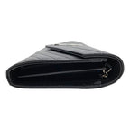 Saint Laurent Large Monogram Chain Envelope Black Leather Cross Body Bag
