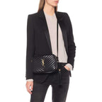 Saint Laurent Lou Monogram Quilted Camera Gold Ghw 2021 Black Leather Cross Body Bag