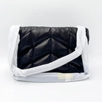 Saint Laurent Lou Small Puffer Lambskin Flap-top Hardware Bhw Black Leather Shoulder Bag
