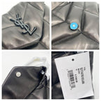 Saint Laurent Lou Small Puffer Lambskin Flap-top Hardware Bhw Black Leather Shoulder Bag
