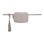 Saint Laurent Monogram Camera Belt Lou Grey Calfskin Leather Cross Body Bag