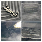 Saint Laurent Monogram Camera Lou Matelasse Black Calfskin Leather Cross Body Bag