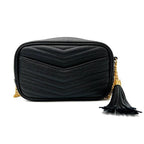 Saint Laurent Monogram Camera Lou Mini Matelasse Black Leather Cross Body Bag