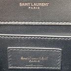 Saint Laurent Monogram Kate Crossbody Paillette Embellished Black Suede Leather Shoulder Bag