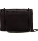 Saint Laurent Monogram Kate Crossbody Paillette Embellished Black Suede Leather Shoulder Bag