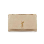 Saint Laurent Monogram Kate Crossbody Soft Medium Reversible Ysl Monogram Beige Leather Shoulder Bag