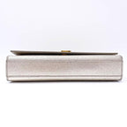 Saint Laurent Monogram Kate Metallic Calfskin Medium Classic Satchel Platine Silver Leather Shoulder Bag