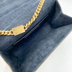 Saint Laurent Monogram Kate Metallic Calfskin Small Classic Tassel Satchel Gold Leather Shoulder Bag
