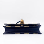 Saint Laurent Monogram Kate Metallic Stripe Wallet On A Chain Woc Black and Gold Leather Shoulder Bag