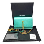 Saint Laurent Monogram Kate Monogram Tassel Metallic Chlorophylle Green Leather Cross Body Bag