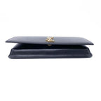 Saint Laurent Monogram Kate Ysl Phone Holder with Strap In Smooth Black Leather Cross Body Bag