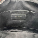 Saint Laurent Monogram Lou Camera Calfskin Matelasse Black Patent Leather Cross Body Bag