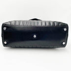 Saint Laurent Monogram Loulou Calfskin Y Quilted Monogram Large Chain Satchel Black Leather Shoulder Bag