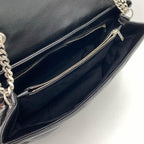 Saint Laurent Monogram Loulou Calfskin Y Quilted Monogram Large Chain Satchel Black Leather Shoulder Bag