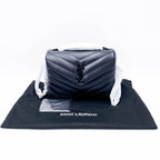 Saint Laurent Monogram Loulou Calfskin Y Quilted Monogram Small Chain Satchel Black Leather Shoulder Bag