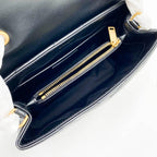 Saint Laurent Monogram Loulou Calfskin Y Quilted Monogram Small Chain Satchel Black Leather Shoulder Bag