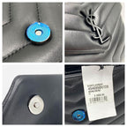 Saint Laurent Monogram Loulou Calfskin Y Quilted Monogram Small Chain Satchel Black Leather Shoulder Bag