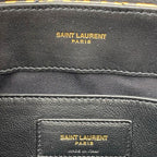Saint Laurent Monogram Loulou Calfskin Y Quilted Monogram Small Chain Satchel Leopard Black Leather Shoulder Bag