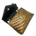 Saint Laurent Monogram Loulou Calfskin Y Quilted Monogram Small Chain Satchel Leopard Black Leather Shoulder Bag