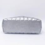 Saint Laurent Monogram Loulou Calfskin Y Quilted Monogram Small Chain Satchel Silver Leather Shoulder Bag
