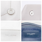 Saint Laurent Monogram Loulou Crossbody Calfskin Y Quilted Monogram Toy White Leather Shoulder Bag
