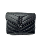 Saint Laurent Monogram Loulou Crossbody Toy Black Leather Shoulder Bag