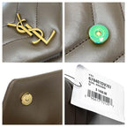 Saint Laurent Monogram Loulou Monogram Toy Soil Brown Leather Cross Body Bag