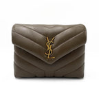 Saint Laurent Monogram Loulou Monogram Toy Soil Brown Leather Cross Body Bag